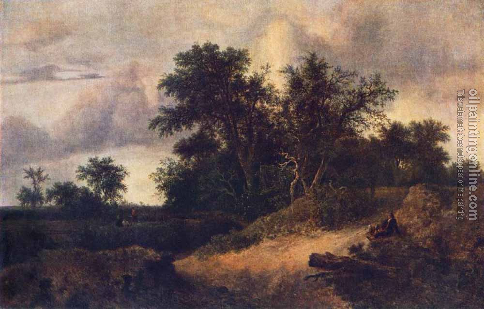 Jacob van Ruisdael - Landscape With A House In The Grove